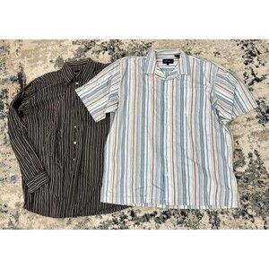 Lucchese Lot 2 Men's Button-up Shirts Long And Short Sleeve Size Large